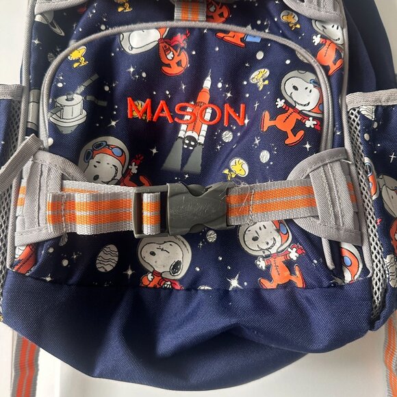 Pottery Barn Mackenzie Peanuts® Snoopy® Space Glow-in-the-Dark Backpack Large - Picture 8 of 16